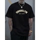 thumbnail image 1 of BROOKLYN Print Men's New Round Crew Neck Short Sleeve Tee, Fashion T-Shirt, Comfy Breathable Casual Sports Top For Spring Summer Holiday Leisure Vacation, Casual Sporty Tee, Summer Gifts, 1 of 8