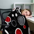 thumbnail image 4 of Flannel Fleece Throw Blanket Burgundy Red Circle Color Block Lightweight Soft Plush Blankets,Abstract Geometric Modern Art Cozy Warm Throw Blanket for Couch Sofa Bed Car Office All Season Use 40x50in, 4 of 9