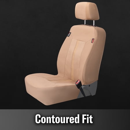 GENUINE DICKIES 2 PIECE SORRENTO UNIVERSAL CAR SEAT COVERS, TAN