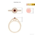 thumbnail image 5 of ANGARA Natural Vintage Style Ruby Halo Ring with Milgrain Detailing in 14K Rose Gold for Women (Size-3mm) | July Birthstone, Birthday, Anniversary, Jewelry Gift for Women | Natural Ruby Ring, 5 of 9