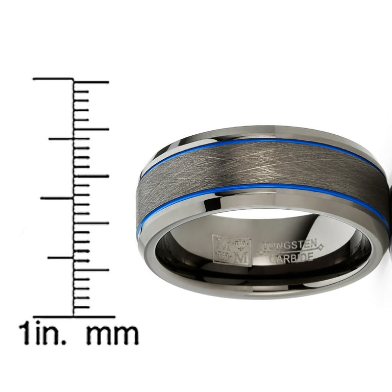 Blue line store tungsten rings