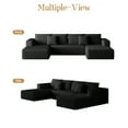 thumbnail image 6 of 134.6" U-Shaped Modular Sectional Sofa,Boneless Couches for Living Room with Ottoman,No Assembly(Black), 6 of 9
