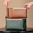 thumbnail image 2 of OUSITAID Storage Basket Eco-friendly Space-saving Faux Leather Foldable Storage Bin Supplies for Home, 2 of 6