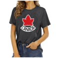 thumbnail image 1 of YDLCAFD T-Shirt Femme Mode Décontracté Uni Mignon Imprimé Col Rond Manches Courtes T-Shirt Haut, 1 of 6