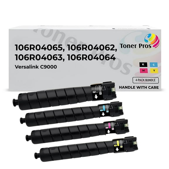 Toner Pros Standard Capacity Toner Replacement for Xerox VersaLink C9000 Printer, 4-Color Pack (Black: 18,900 Pages; Colors: 12,300 Pages Each)