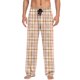thumbnail image 4 of Pantalones de pijama largos para hombre, informales, con estampado a cuadros, holgados, deportivos, elásticos, rectos, vintage, con bolsillos, 4 of 6