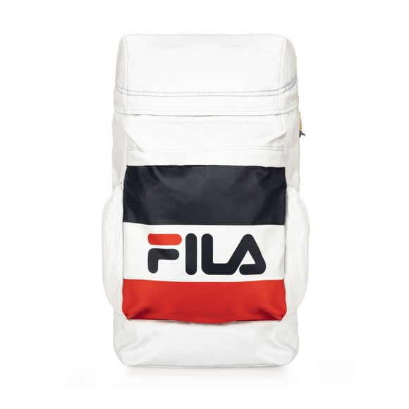 Mochila Fila Tactica Blanco Backpack Logo Diseño de la tela Liso