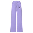thumbnail image 6 of Htrmlpk Girls Sweatpants Drawstring Baggy Straight Leg Jogging Pants Athletic Slacks Workout Running Joggers Trousers with Pockets, 6 of 6