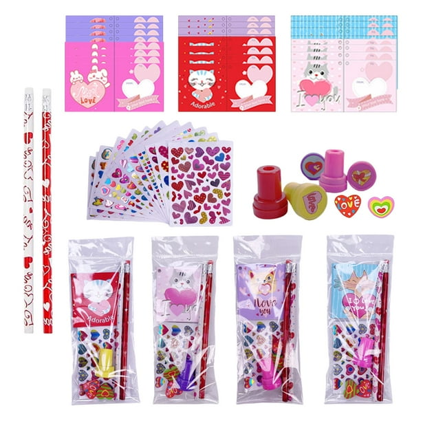 Juego de papelería para el día de San Valentín, recuerdos de fiesta del día de San Valentín, regalos escolares, juguetes de aula para profesores