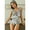 Floral, variant on Ruffle One Piece Swimsuit for Women V Neck Ruched Monokini Bathing Suit