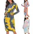 thumbnail image 4 of Vestido con capucha YONGSHENG de manga larga con Cordón sudadera estampado Tie-dye colorido S-3XL, 4 of 5