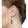 thumbnail image 2 of Red Stone Earring 925 Sterling Silver Handmade Jewelry, 2 of 4