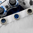 thumbnail image 5 of Feelyou Video Gamer Gamepad Black Out Curtains, Blue Red Watercolor Splatter Curtains Pack of 2 (42x63 Each), Honeycomb Abstract Bedroom Curtains, Blackout Curtains Room Decor, 5 of 7