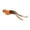 Brown, variant on Cat Wand Attachment Bird Replacement Head with Bell, Interactive Feather Refill for Suction Cup Cat Teaser Pole, Random Pattern Fabric Bird for Indoor Exercise Play - Red