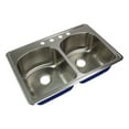 thumbnail image 3 of Transolid K-Mtdd33229-4 Meridian 33" Drop In Double Basin Stainless Steel Kitchen Sink -, 3 of 3