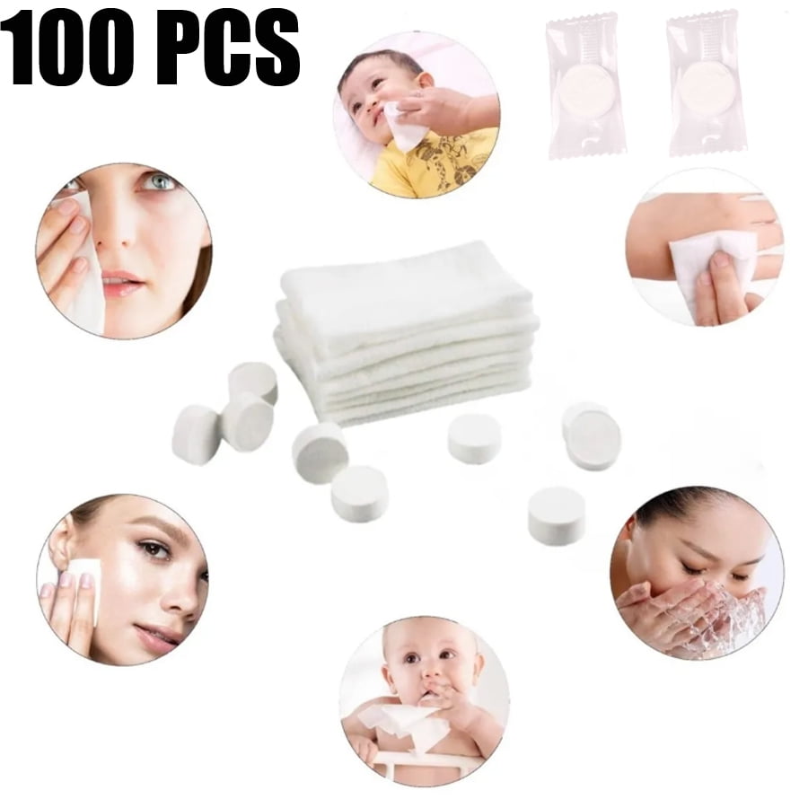 100X Travel Compressed Cotton Disposable Towel Cloth Wipes Paper Tissue Mask HLD 