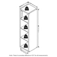 thumbnail image 2 of Pemberly Row Open Back Decorative Verticle Cube Storage Organizer in White, 2 of 6