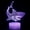 Sharp Mouth Shark, variant on 3D Illusion Lamp Sharp Mouth Shark Mood Light 7 Colour Changing Acrylic LED Night Light USB Cables Bedroom Desk Decoration Children's Lamps Crack Base: Colorful Touch