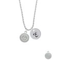 thumbnail image 2 of Delight Jewelry Silvertone Disc with Crystal Peace Sign Silvertone Script Initial Disc - E - Charm Necklace, 20"+3", 2 of 4