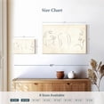 thumbnail image 4 of Elephant Stock One Line Woman Wall Art - Horizontal Canvas Wall Art - Living Room Wall Decor - People Canvas - Beige And White Decor - 12" x 8", 4 of 8