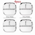 thumbnail image 1 of AMERTEER Heavy-Duty Stainless Steel Partition Plate - compartmentalized dinner plate with separate sections for portion control  ideal for weight loss  meal prep  buffet  or family dining, 1 of 6