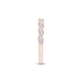 thumbnail image 3 of AFFY 14K Rose Gold Over Sterling Silver Round White Natural Diamond Half-Eternity Wedding Engagement Band Ring (0.2 Cttw, I-J Color, I2-I3 Clarity), Ring Size-9.5, 3 of 5