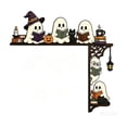 thumbnail image 2 of Halloween Ghost Door Corner, Wooden Frame Topper, Spooky Wall Decor, Exquisite Cutout Design and Bright Fade-Proof Print for Door Frames, Mirror Edges and Window Corners., 2 of 7
