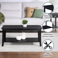 thumbnail image 4 of Convenience Concepts Designs2Go Ensenada Coffee Table with Shelf, Black, 4 of 6