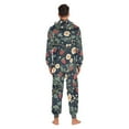 thumbnail image 4 of FORMRS Onesies Pajama for Adults Unisex Hoodie Winter Jumpsuit One Piece Sleepwear, Sizes S-2XL, Floral Raspberry Pattern, 4 of 7