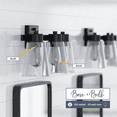 thumbnail image 4 of Prominence Home Fairendale 3-Light Matte Black Bathroom Vanity Light with Clear Glass Shade, 4 of 6