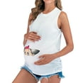 thumbnail image 5 of gakvbuo Funny Maternity Shirts For Pregnant Women Plus Size Maternity Tank Tops For Pregnancy Ladies Fashion Solid Color Print Sleeveless Pregnant Woman Casual Vest Clothe Top, 5 of 8