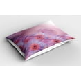 thumbnail image 2 of Ambesonne Nature Pillow Sham, Summer Dahlia Flowers, 36" X 20", Pale Pink Lavender, 2 of 2