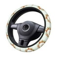 thumbnail image 4 of Daiia World Travel3 Steering Wheel Cover Auto Steering Wheel Covers Breathable Anti-Slip Steering Wheels Car Interior Decor Accessories for Men Women Universal 15 Inch, 4 of 8