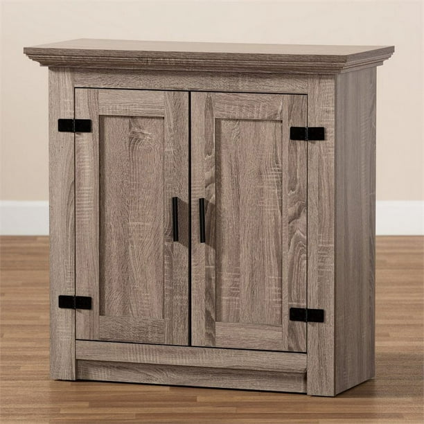 Wholesale Interiors SC910042 2 Oak Shoe Cabinet Baxton Studio