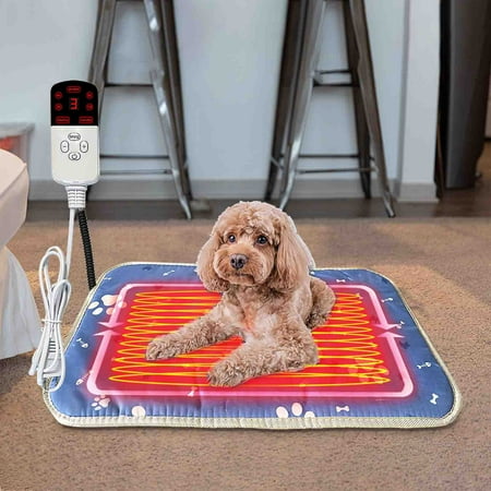 Cevemin 17.7x17.7 Inch Electric Pet Heating Pad - Adjustable Temperature Warming Blanket with Constant Heat Control 20W 110V for Small Animals