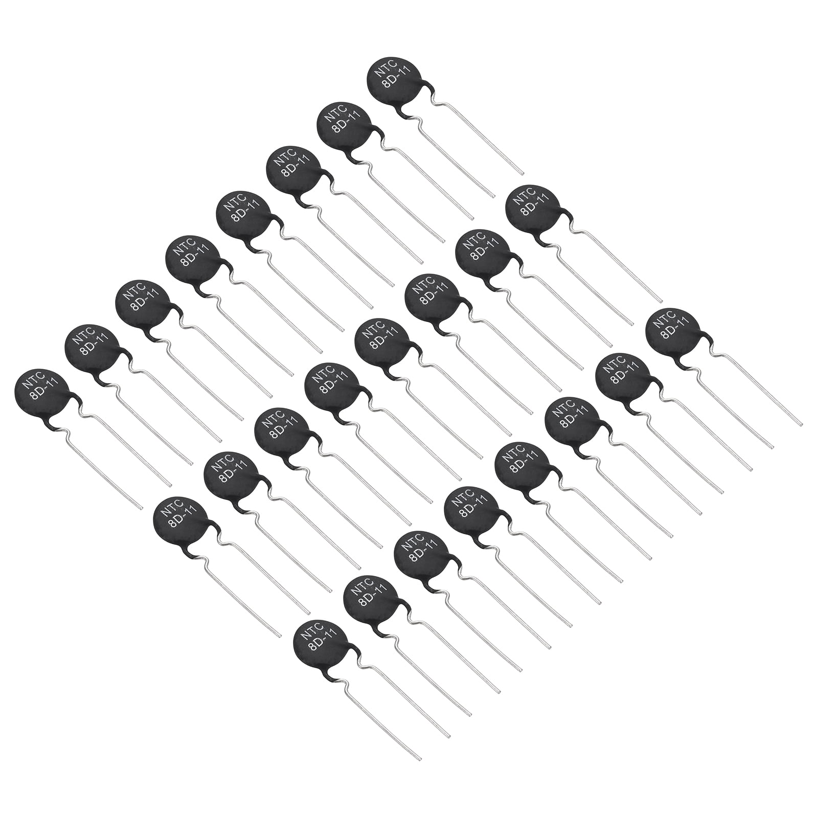 Uxcell NTC Thermistors Resistors 24Pcs 8 Ohm NTC8D-11 High Sensitivity Inrush Current Limiter Negative Temperature Coefficient Thermistor Temperature Sensor for Measuring Temperature