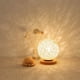 thumbnail image 4 of Lámpara de noche con pantalla de bola de ratán de madera maciza con acento de cáñamo moderno para dormitorio, inspirada en Sepak Takraw y carga por USB, 4 of 7