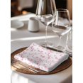 thumbnail image 6 of Pink Floral Cloth Napkins Set of 8 Reusable Dinner Napkins, Retro Blossom Flower Botanical Country Cocktail Napkin Washable Table Napkins for Wedding/Holiday Party/Baby Shower 20"x20", 6 of 7