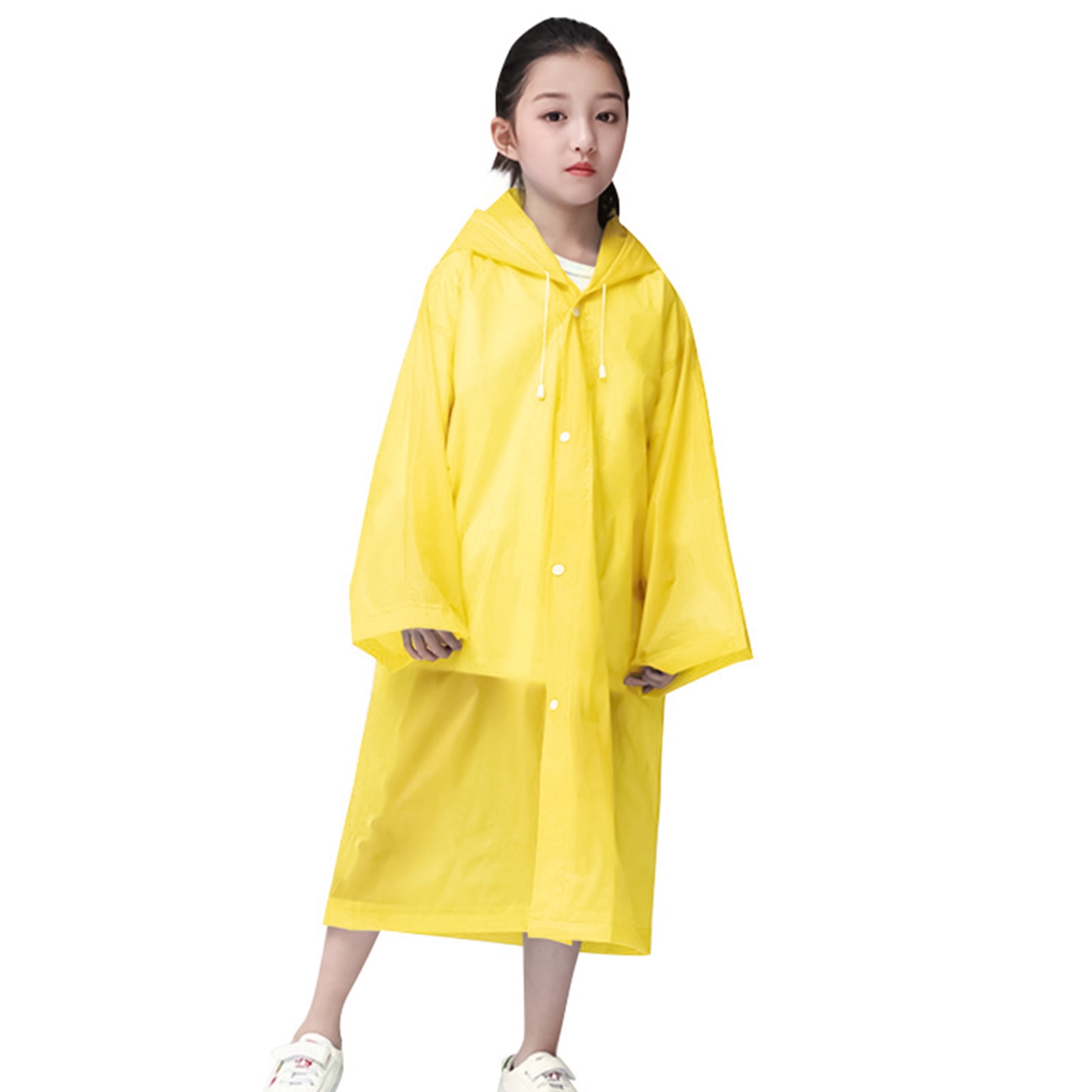 Hood Reusable Foldable Kid Raincoat 