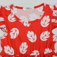 thumbnail image 5 of Girls Hawaiian Princess Dress Toddler Kids Leaf Beach Cosplay Party Oufit 2-8T, 5 of 7