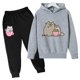 thumbnail image 3 of Sudadera con capucha y estampado de dibujos animados de gato Nutella para niños y niñas, divertida sudadera para niñas y niños, conjuntos de ropa de invierno Harajuku Kawaii para niños, 3 of 5