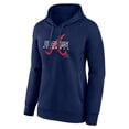 thumbnail image 2 of Women's Navy Atlanta Braves Stellar Pullover Hoodie, 2 of 3