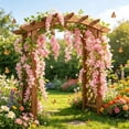 thumbnail image 4 of 6 Feet 10 Branches Pink Artificial Wisteria Flowers Hanging Vine for Home Garden Wedding Decor, by Bradem, 4 of 5