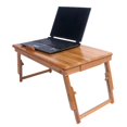 thumbnail image 3 of GoDecor Portable Bamboo Laptop Desk Table Folding Breakfast Bed Serving Tray + Drawer, 3 of 6