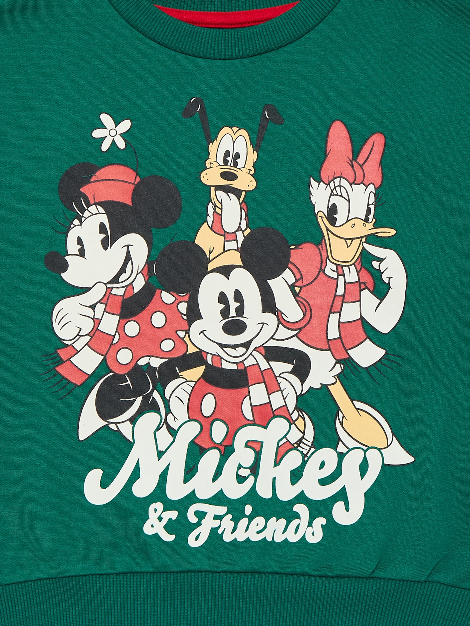 Mickey and Friends Toddler Girls Graphic Crewneck Sweatshirt with Long Sleeves, Sizes 12M-5T