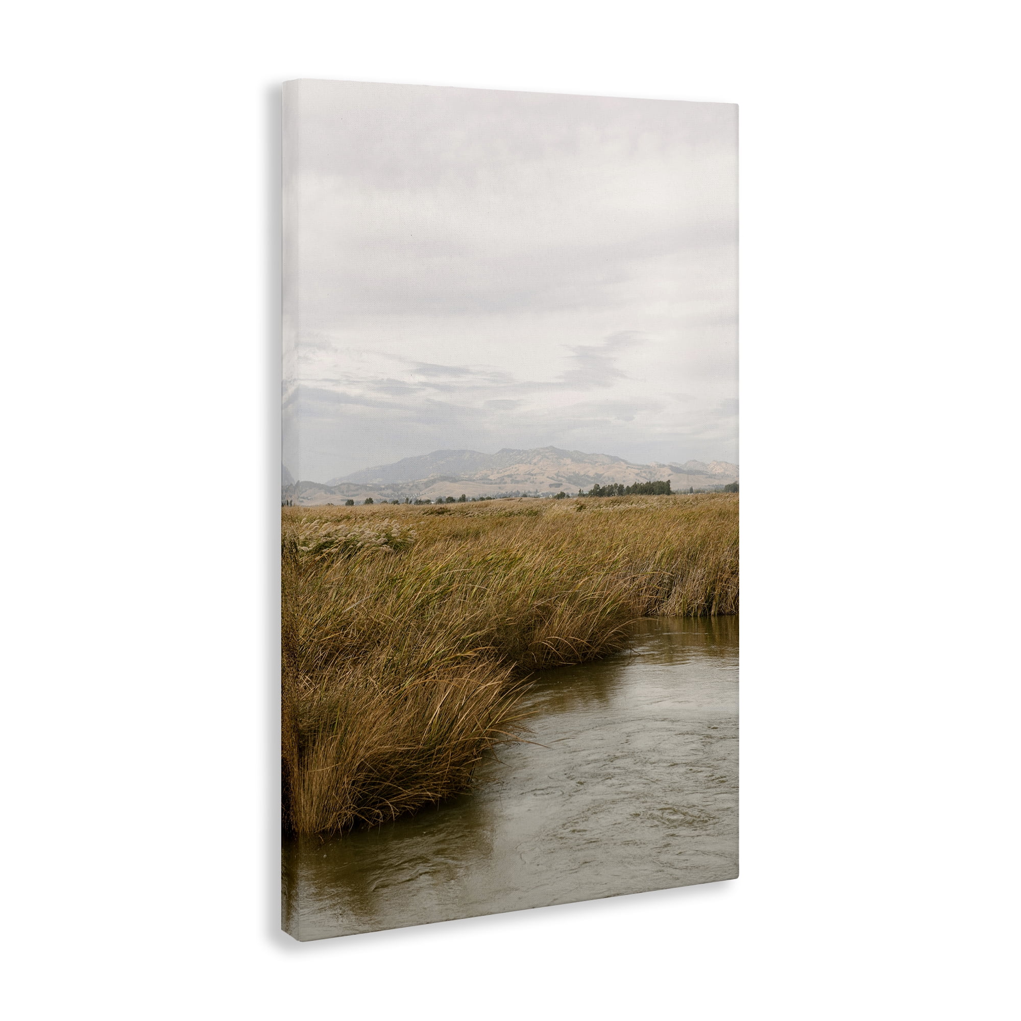 Stupell Industries Marshland with Distant Mountain Landscape & Nature Photography Wrapped Canvas Art Print Wall Art, 20 x 30