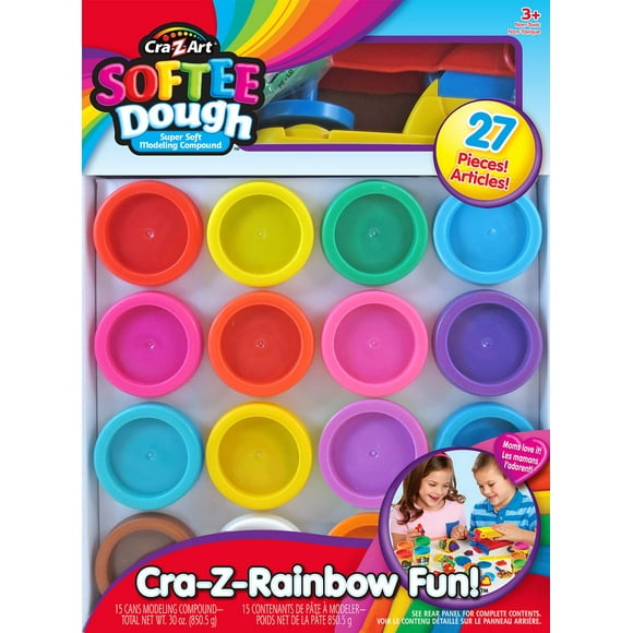 Cra-Z-Art 27 Pieces Rainbow Modeling Compound