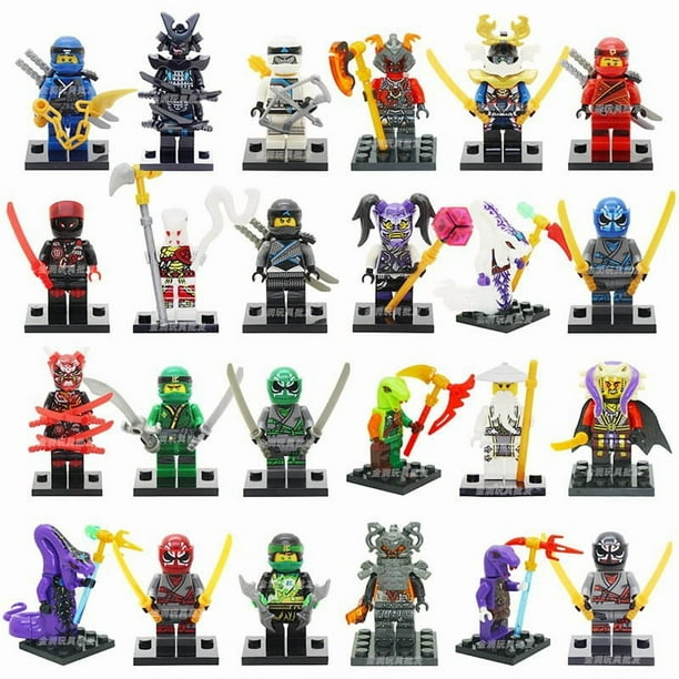 Juguete de Bloques Ninja Místico 24 Piezas, Minifiguras de Plástico ABS para Construcción y Juego Creativo