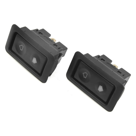 Unique Bargains 2pcs 6 Pin Vehicle Door Window Power Electric Control Switch Black DC 12V