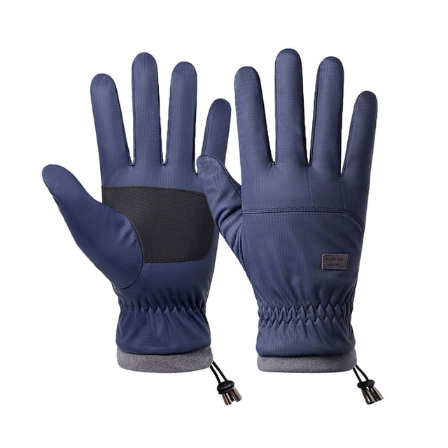 Fgnfyis Men Winter Thick Touchscreen Gloves Windproof for Outdoor Riding Cycling and Cold Protection Navy